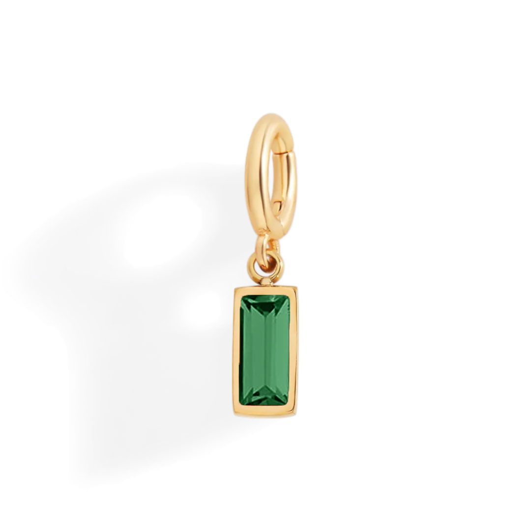 Dainty Baguette Birthstone Charm - Image 69