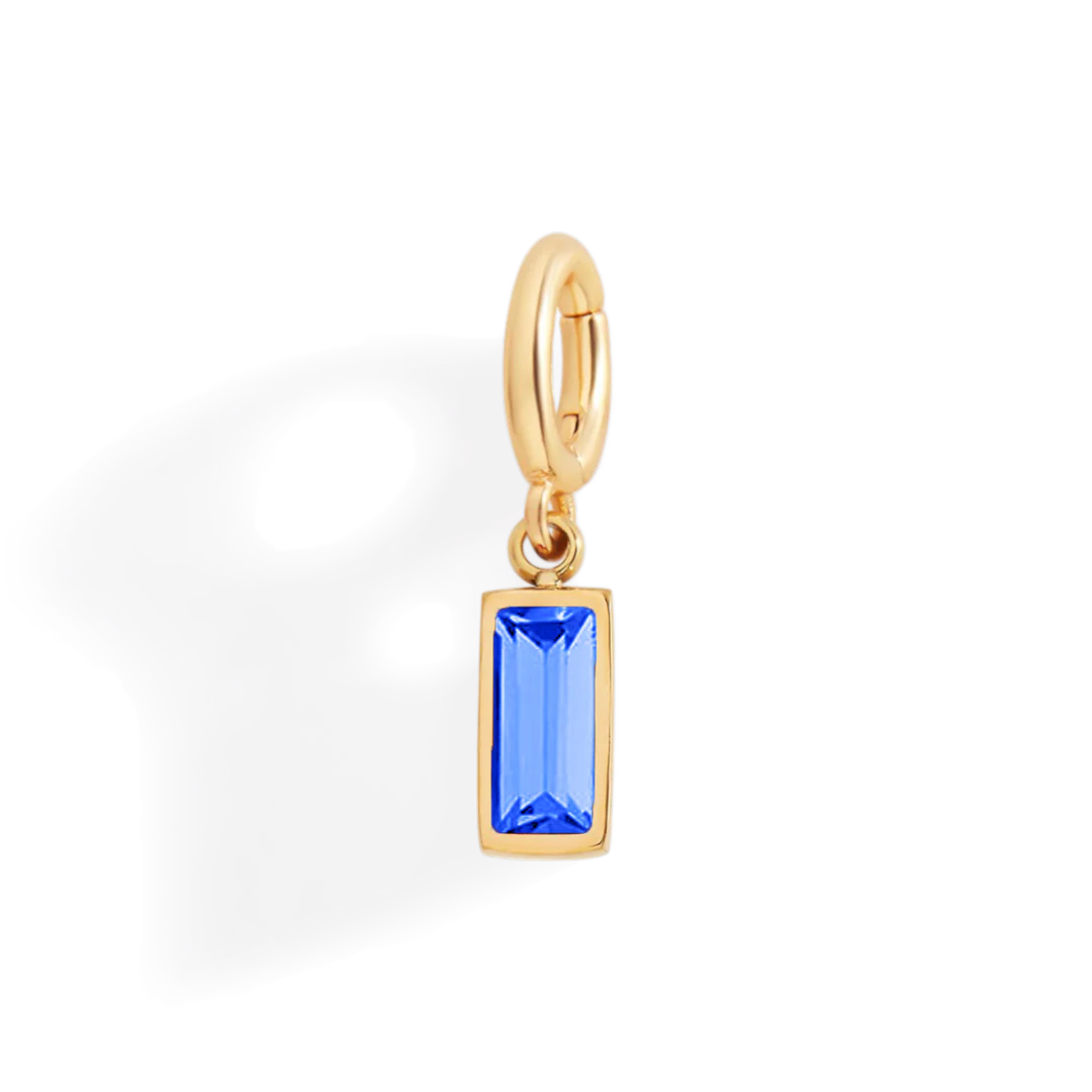 Dainty Baguette Birthstone Charm - Image 77