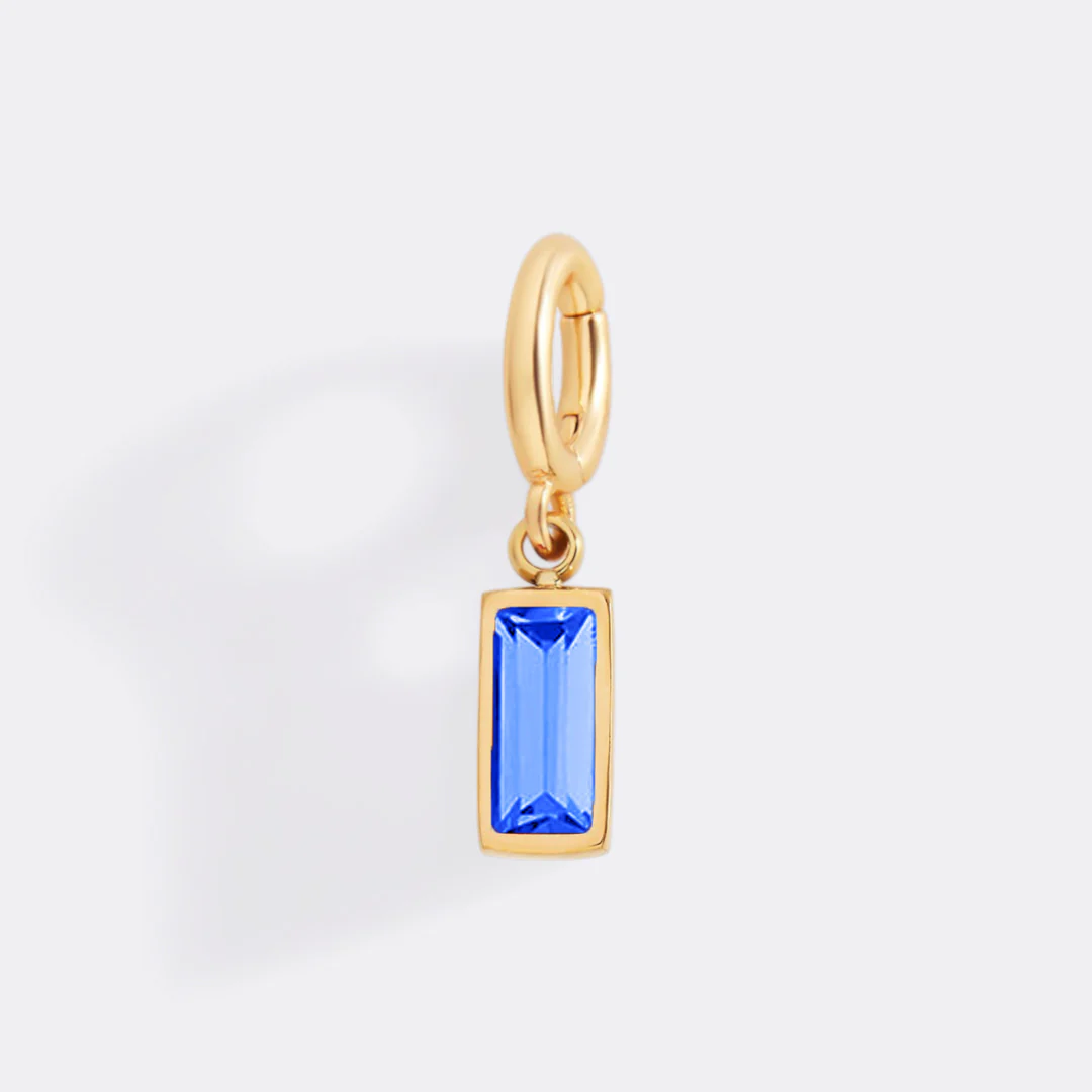Dainty Baguette Birthstone Charm - Image 78
