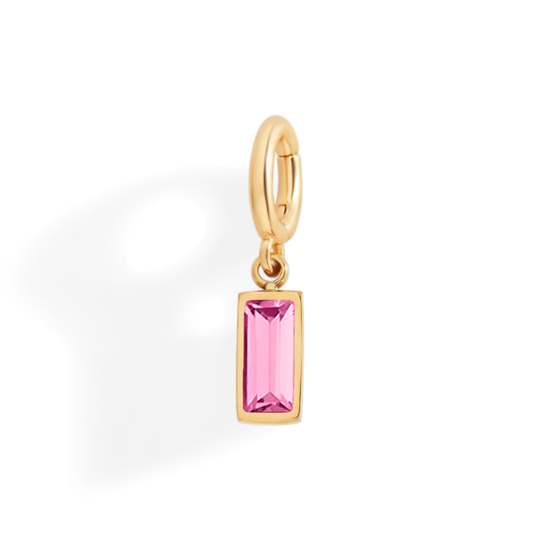 Dainty Baguette Birthstone Charm - Image 79