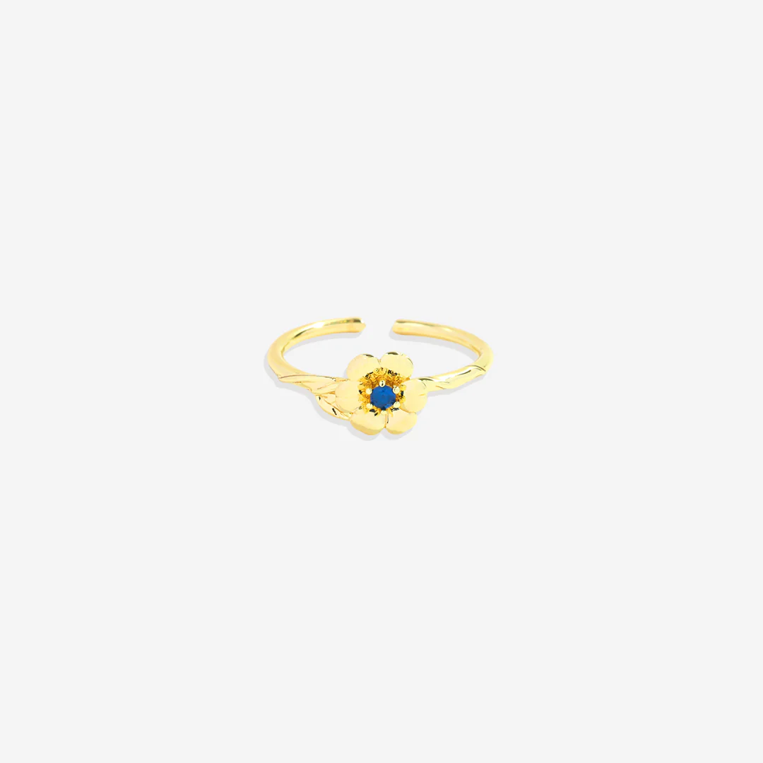 Dainty Gold Birth Flower Ring - Image 12