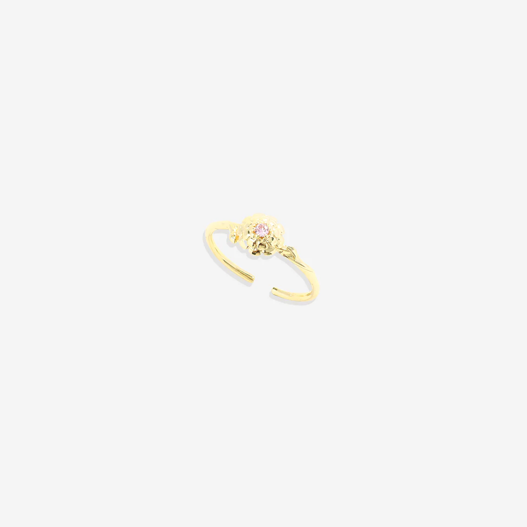 Dainty Gold Birth Flower Ring - Image 24