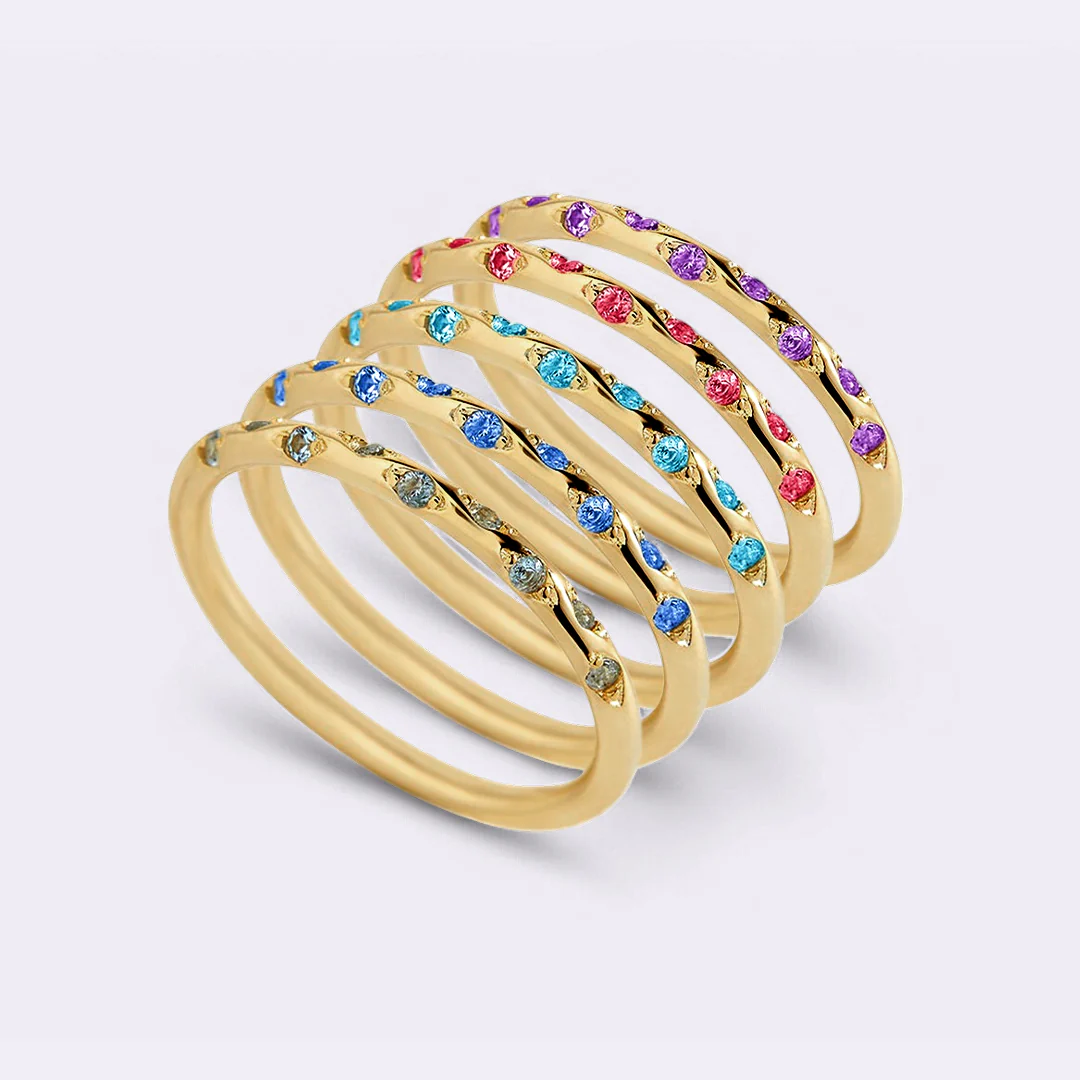 Dainty Constellation Birthstone Ring - Image 58