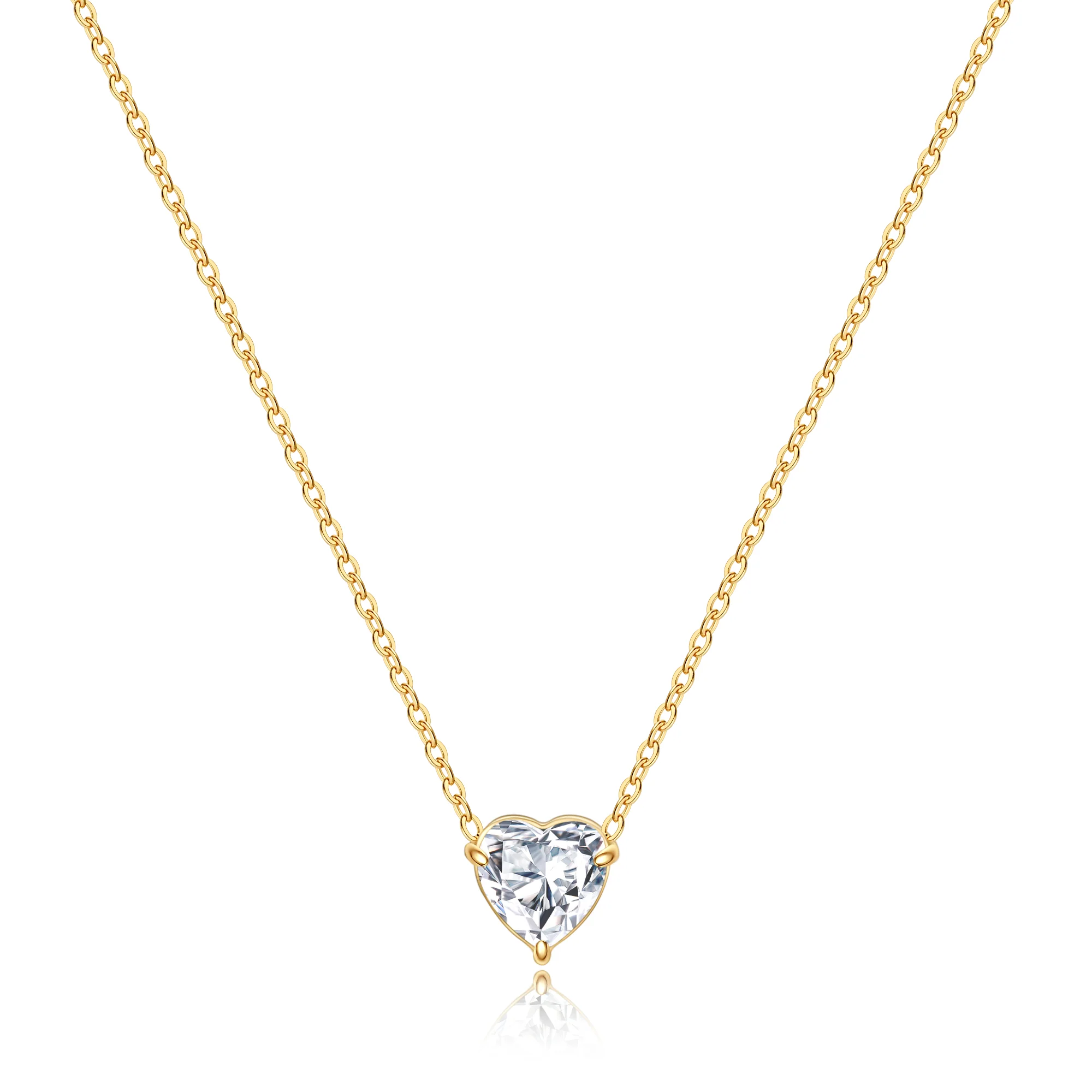 Dainty Birthstone Heart Necklace - Image 11
