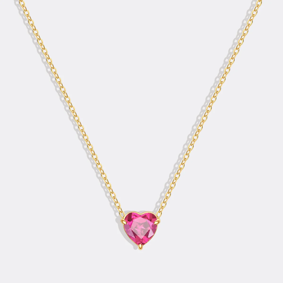 Dainty Birthstone Heart Necklace - Image 33