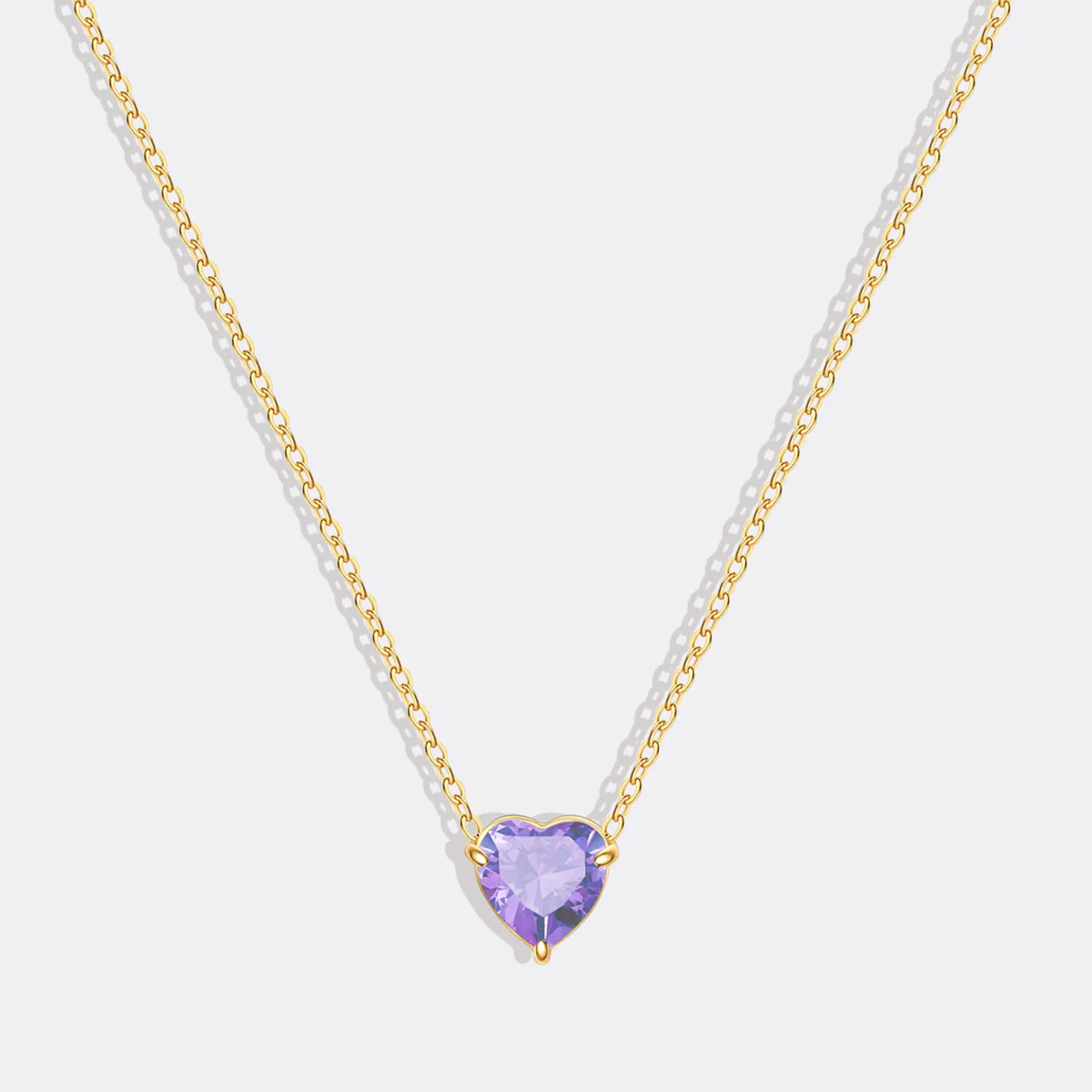 Dainty Birthstone Heart Necklace - Image 34