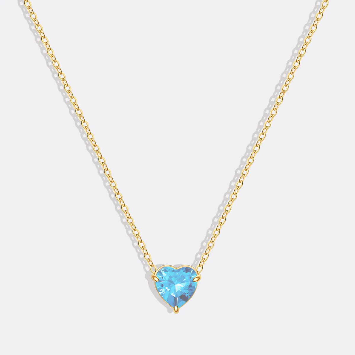 Dainty Birthstone Heart Necklace - Image 35