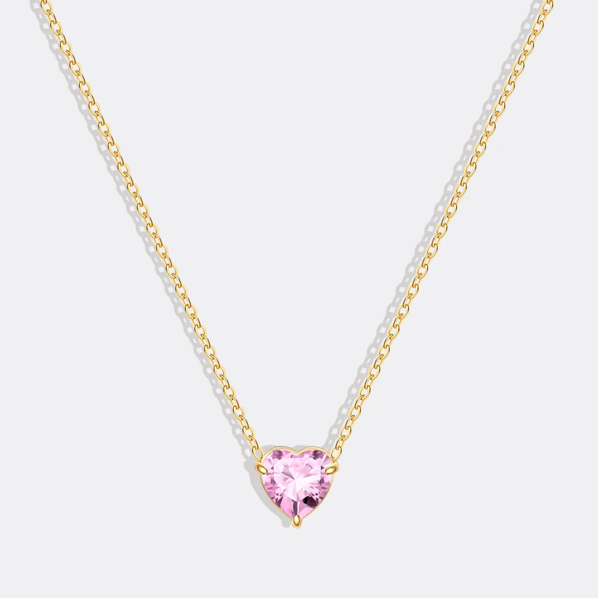 Dainty Birthstone Heart Necklace - Image 38