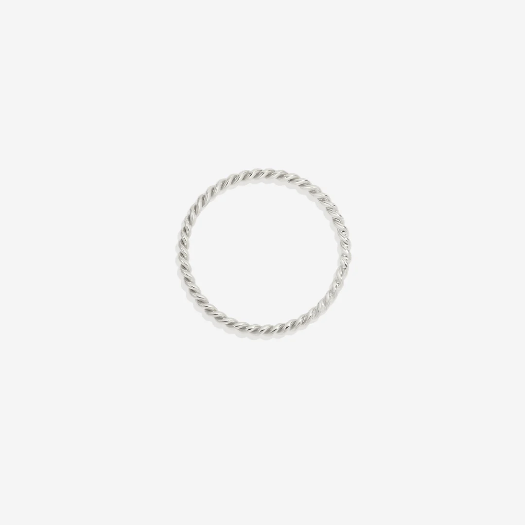 Dainty Braided Stacking Ring - Image 14