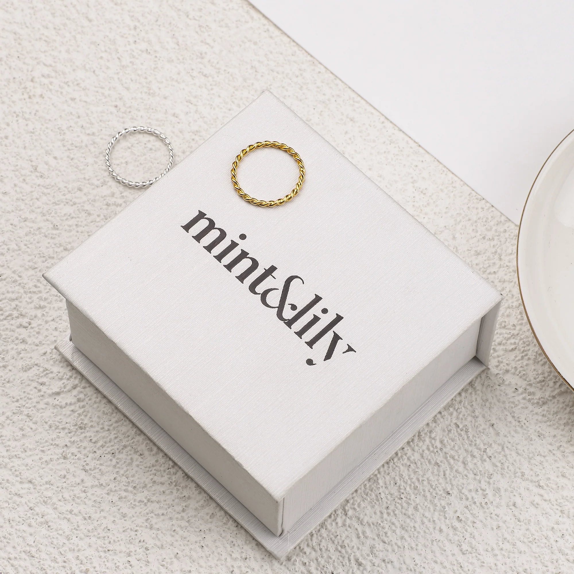 Dainty Braided Stacking Ring - Image 6
