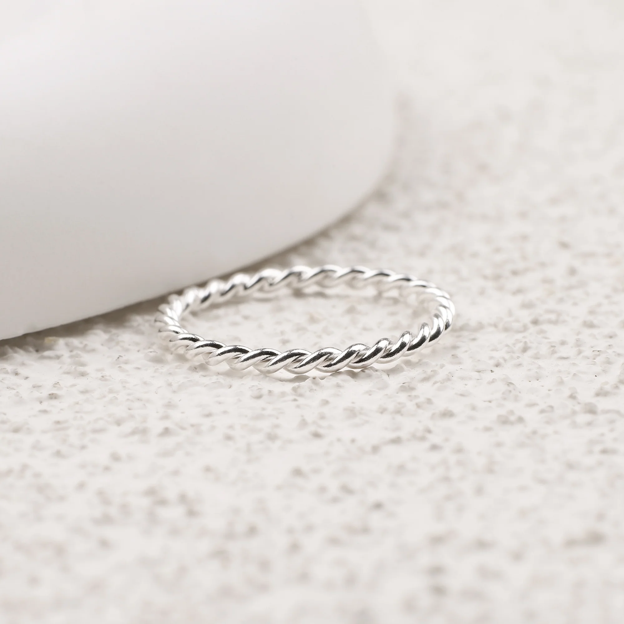 Dainty Braided Stacking Ring - Image 9