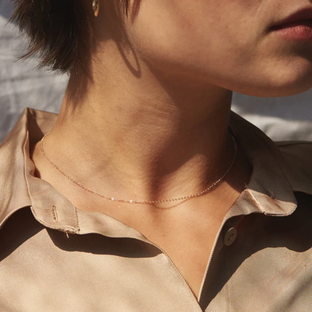 Dainty Cable Chain Necklace - Image 14