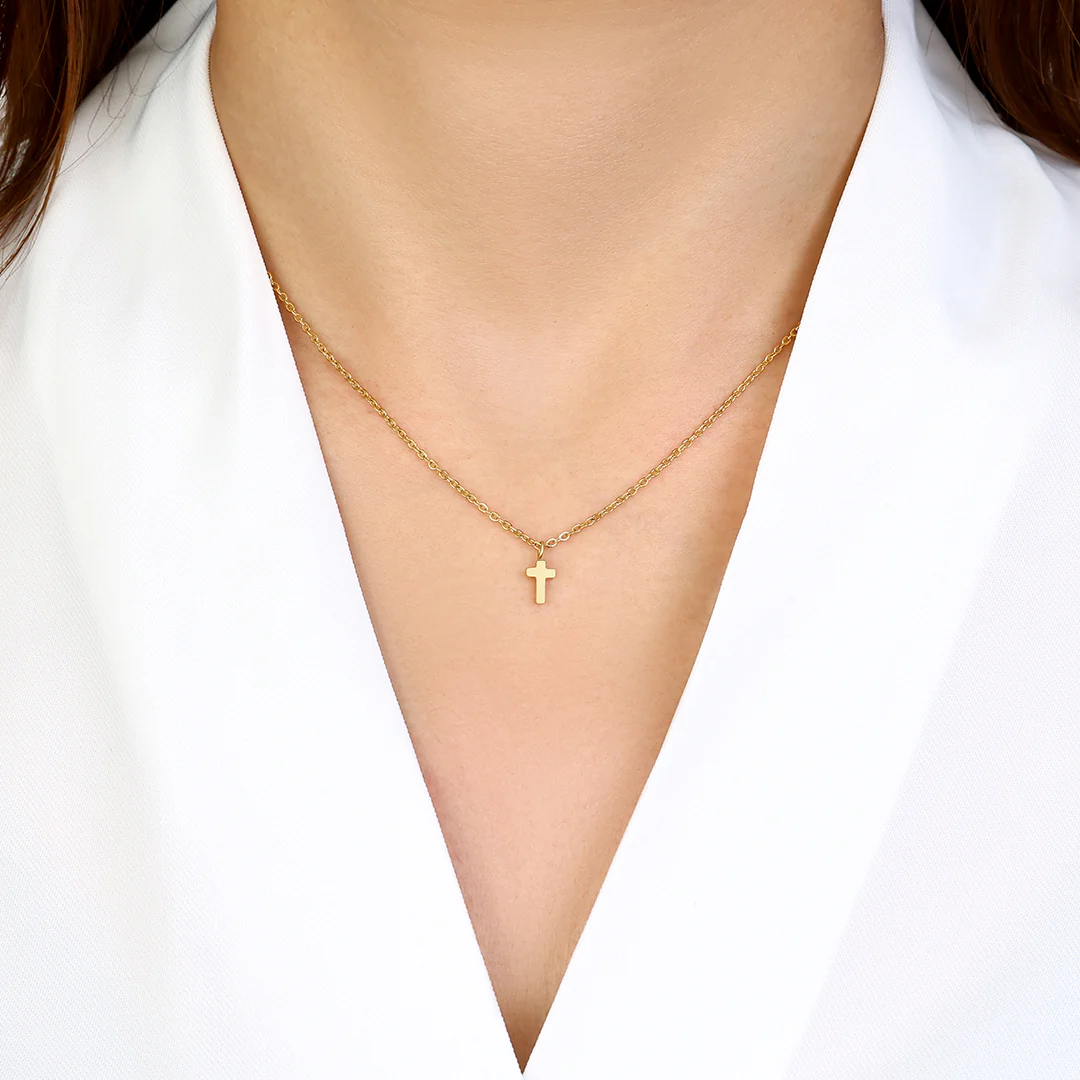 Dainty Cross Pendant - Image 2