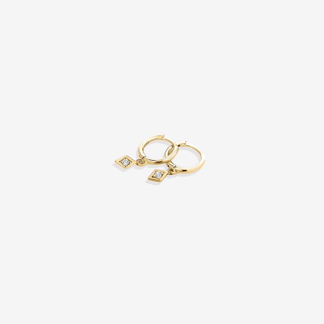 Dainty Diamond Charm Earrings - Image 14