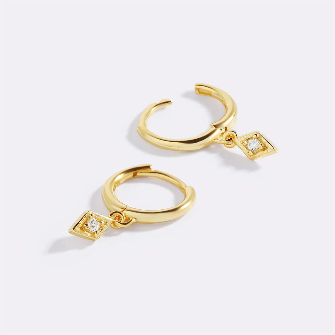 Dainty Diamond Charm Earrings - Image 17