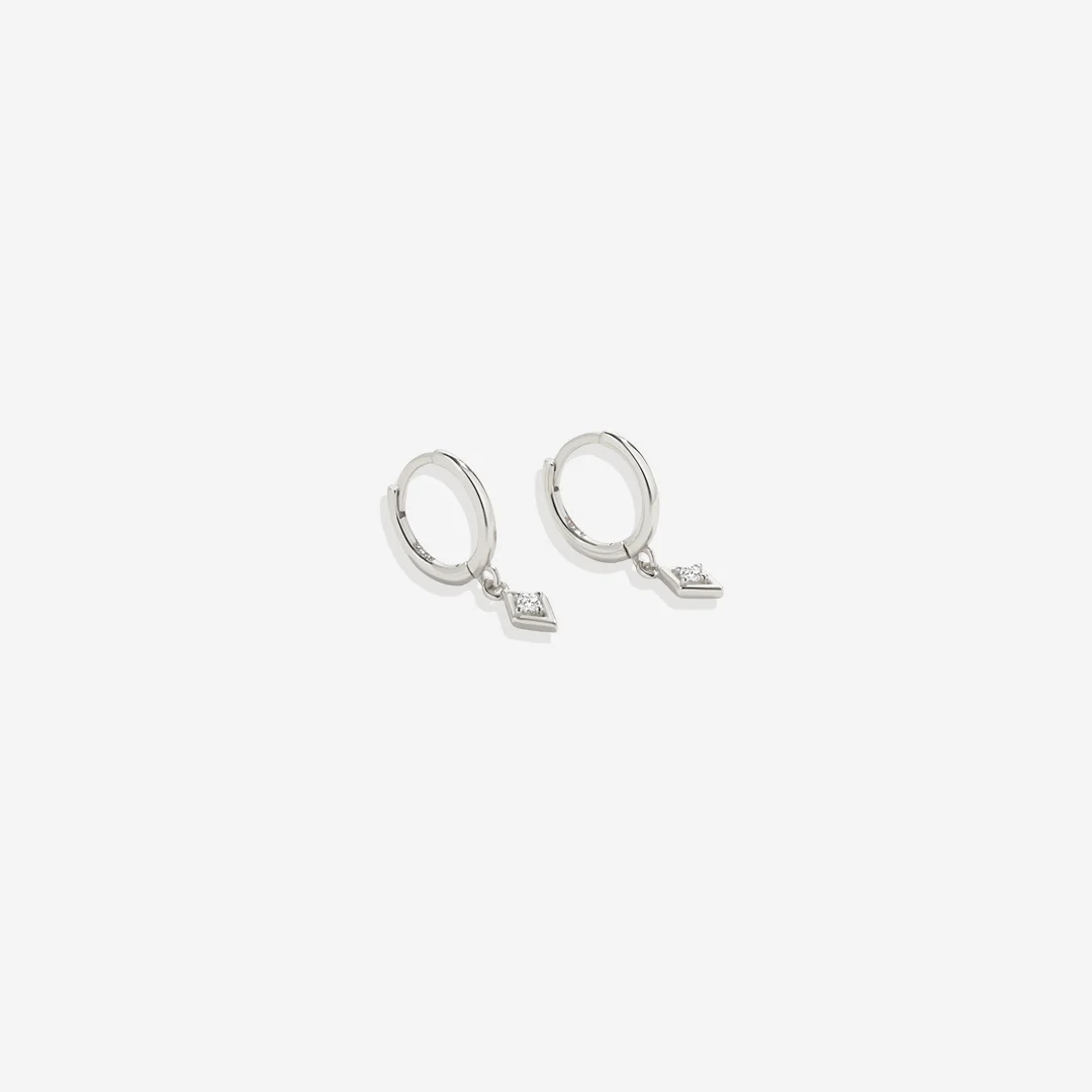 Dainty Diamond Charm Earrings - Image 4