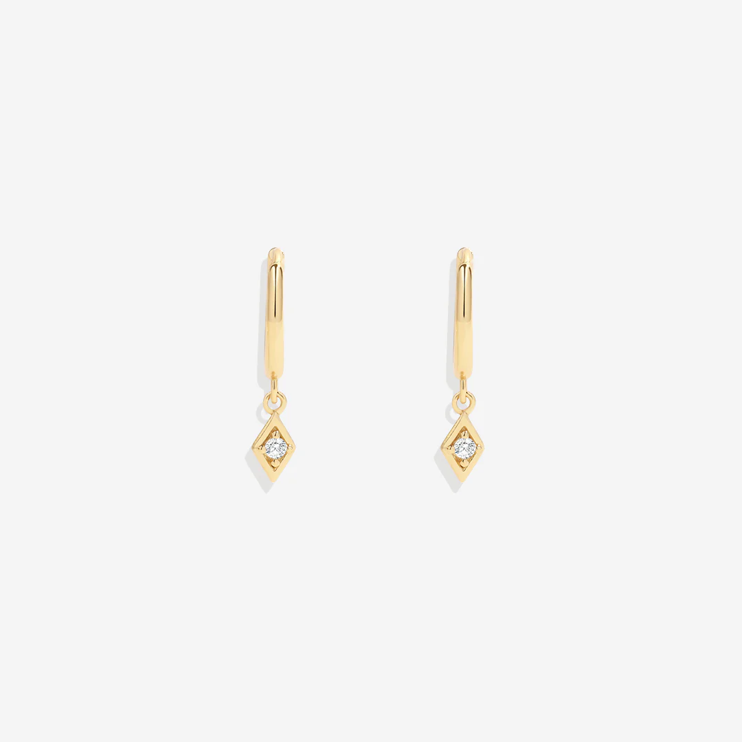 Dainty Diamond Charm Earrings - Image 8