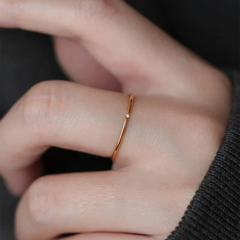 Dainty Diamonds Stacking Ring - Image 13