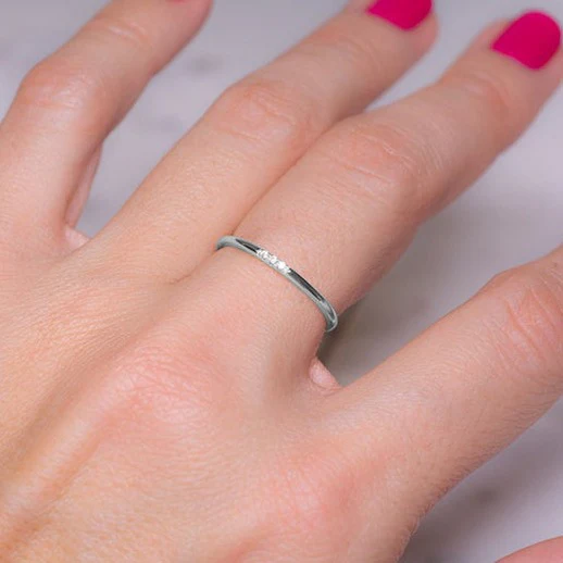Dainty Diamonds Stacking Ring - Image 16
