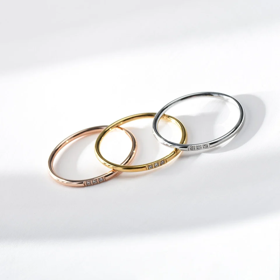 Dainty Diamonds Stacking Ring - Image 8
