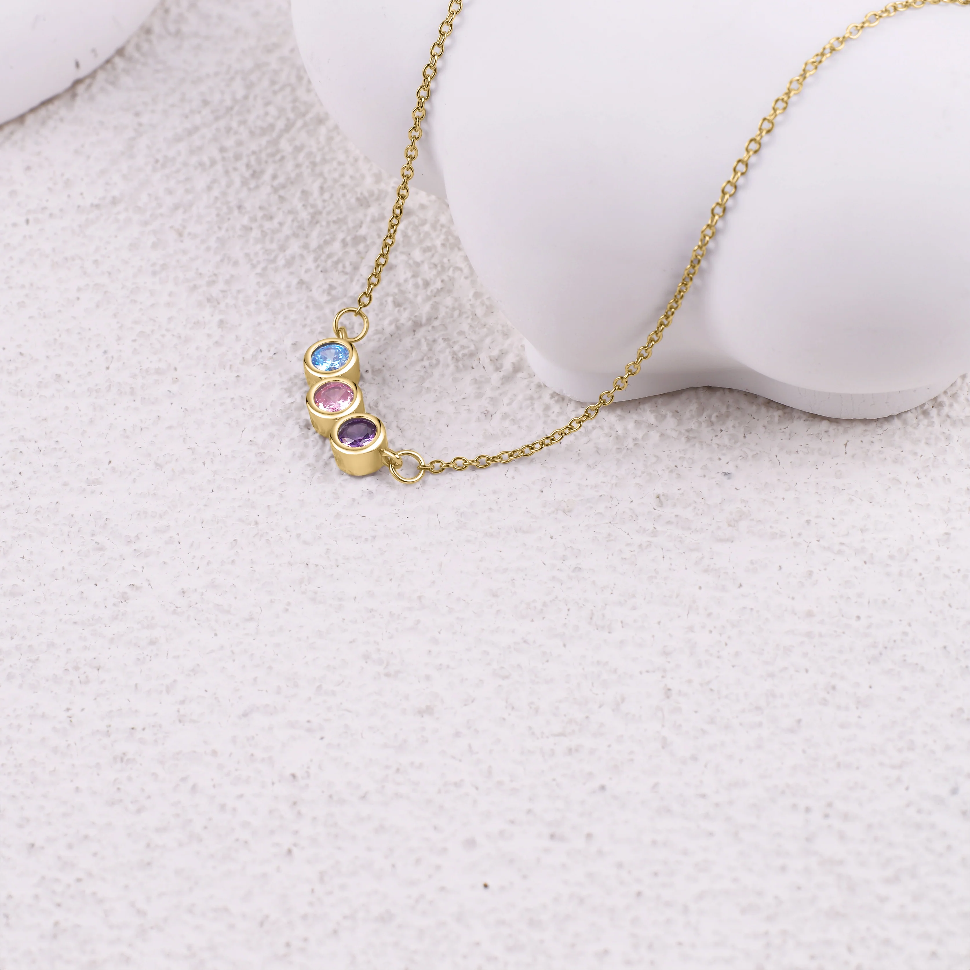 Dainty Family Birthstones Necklace - Image 32