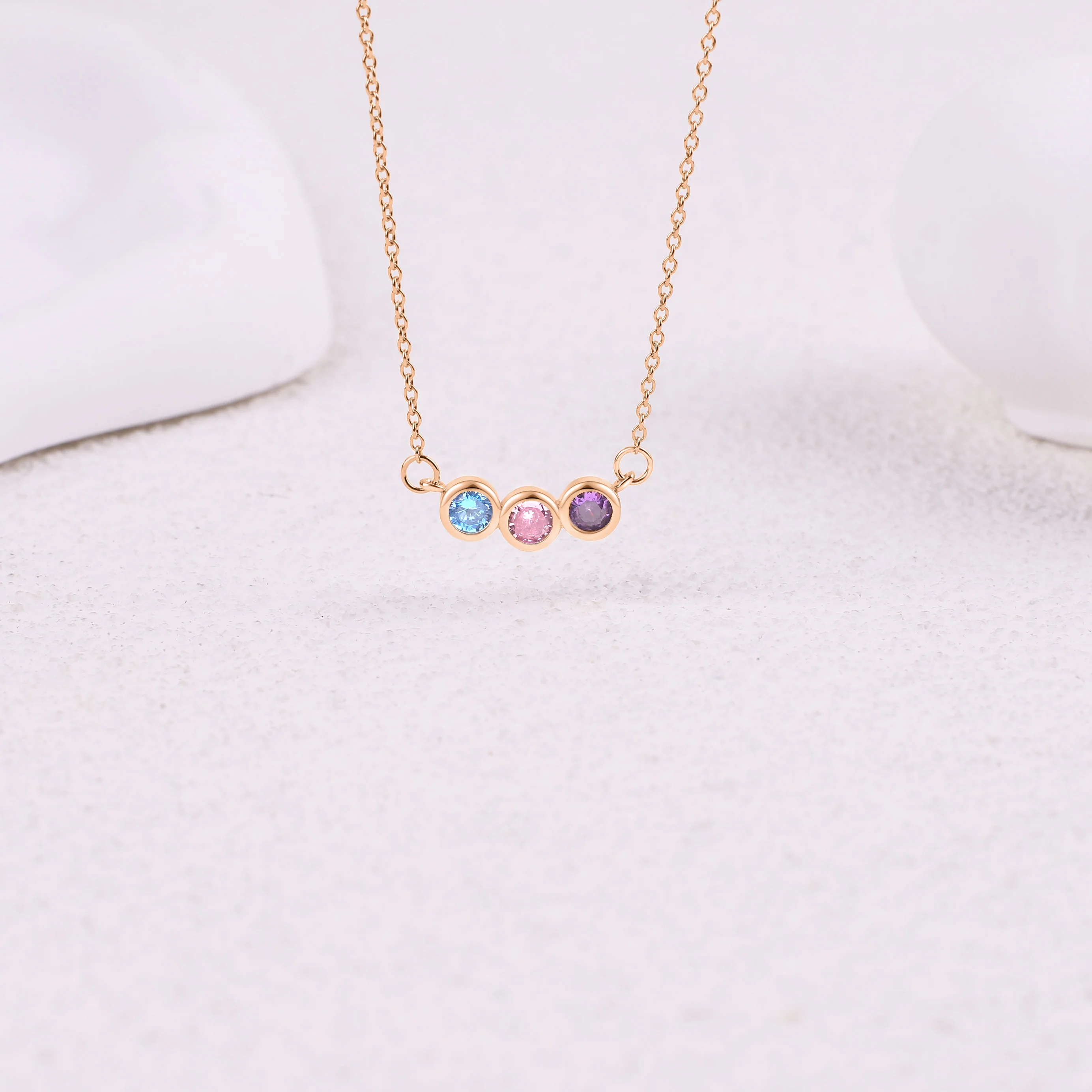 Dainty Family Birthstones Necklace - Image 35