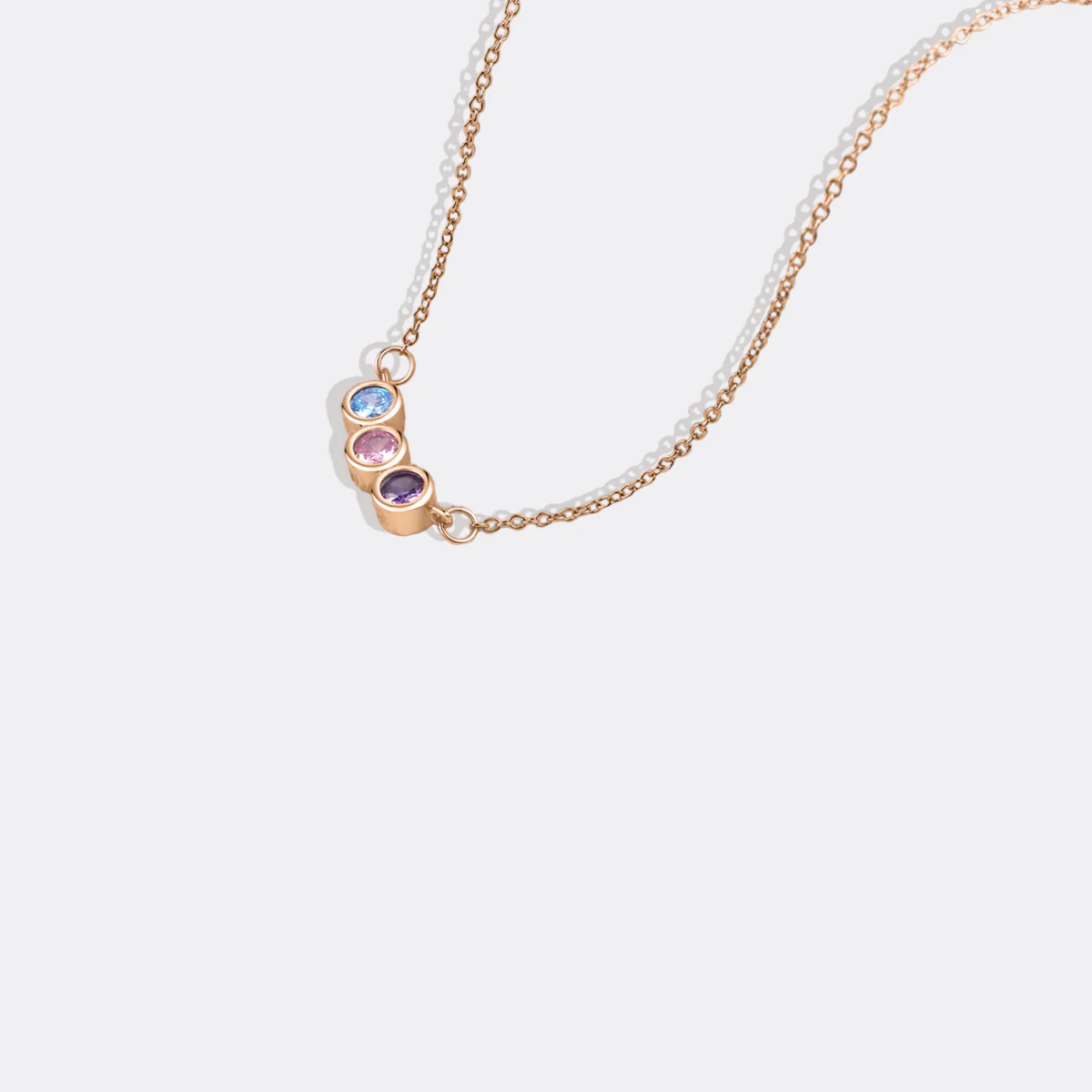 Dainty Family Birthstones Necklace - Image 45