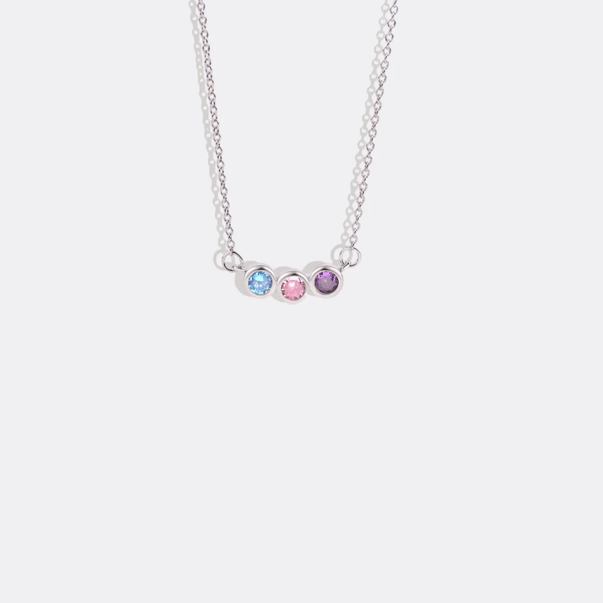 Dainty Family Birthstones Necklace - Image 48