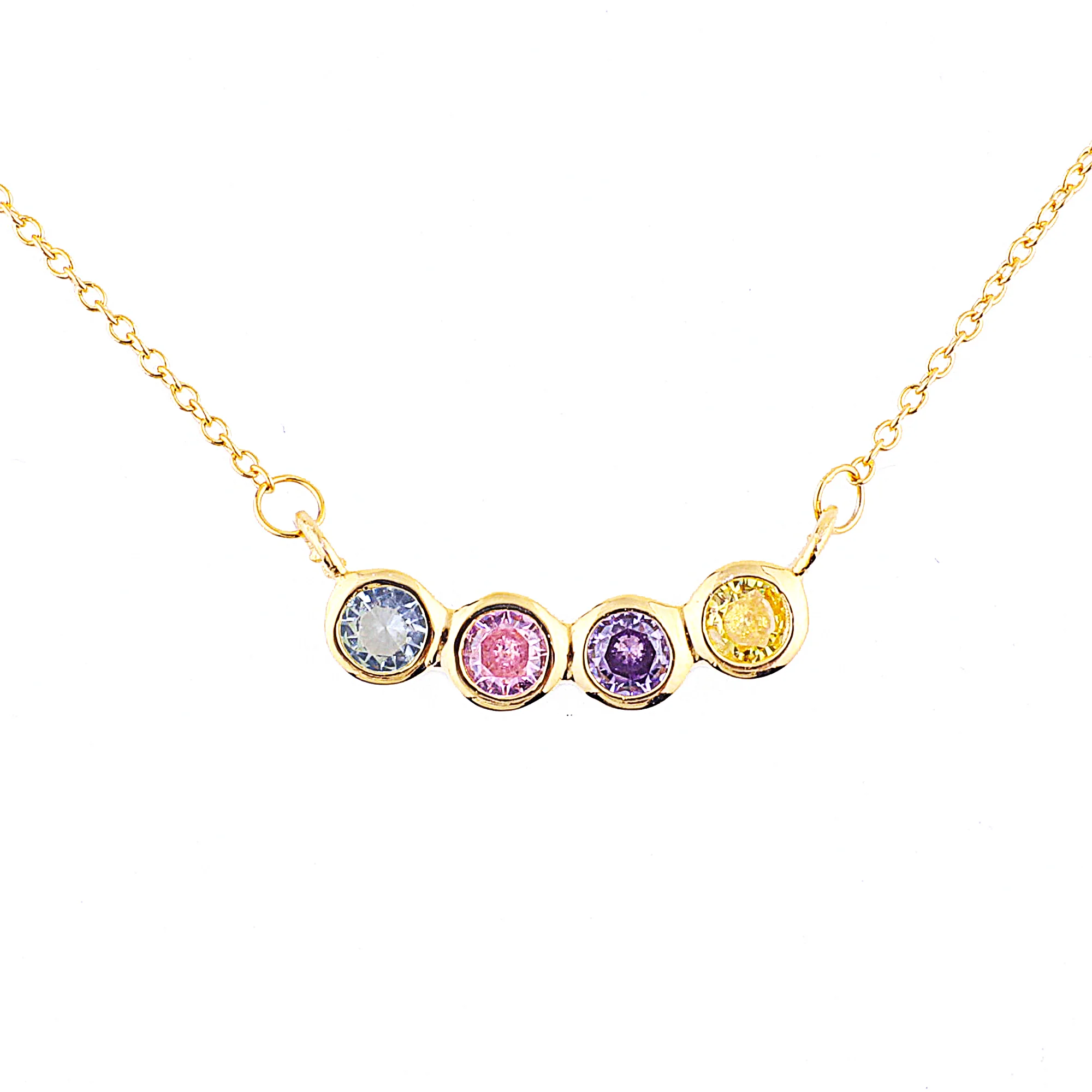 Dainty Family Birthstones Necklace - Image 8