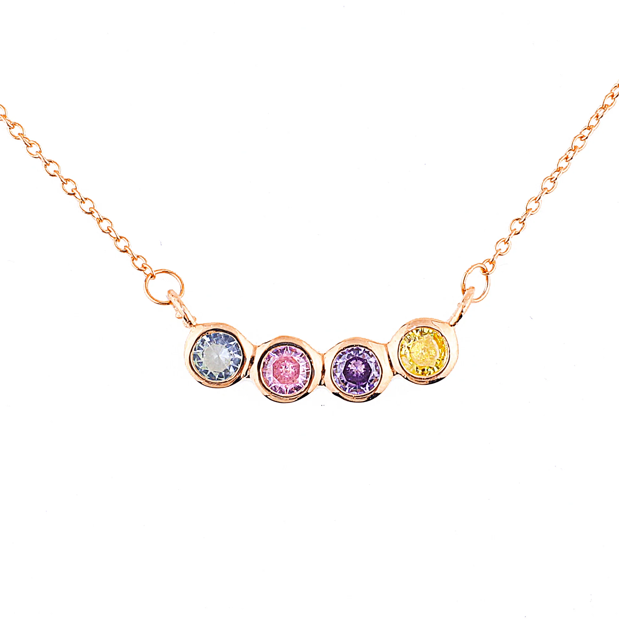 Dainty Family Birthstones Necklace - Image 9