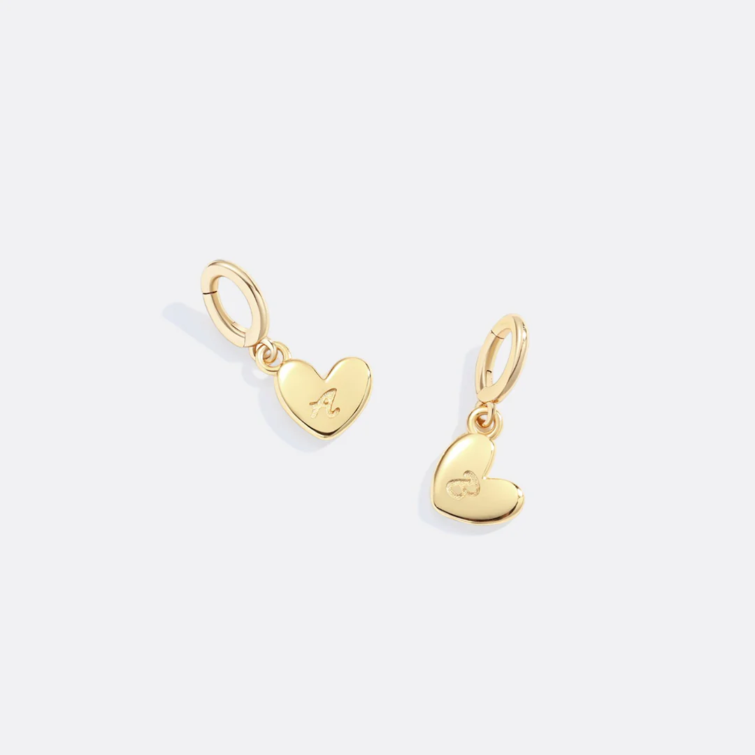 Dainty Heart Initial Charm - Image 8