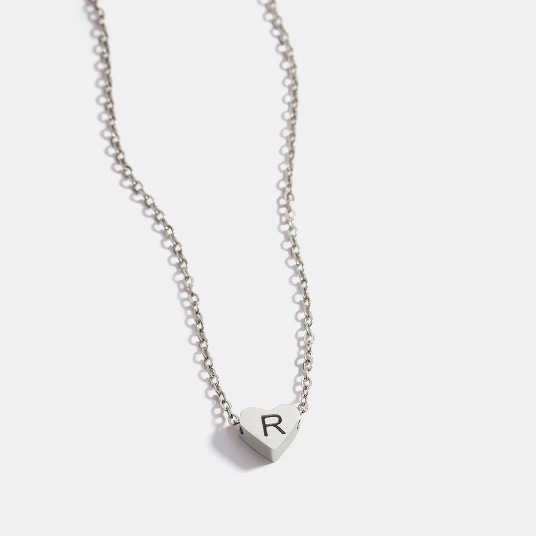 Dainty Heart Initial Necklace - Image 16
