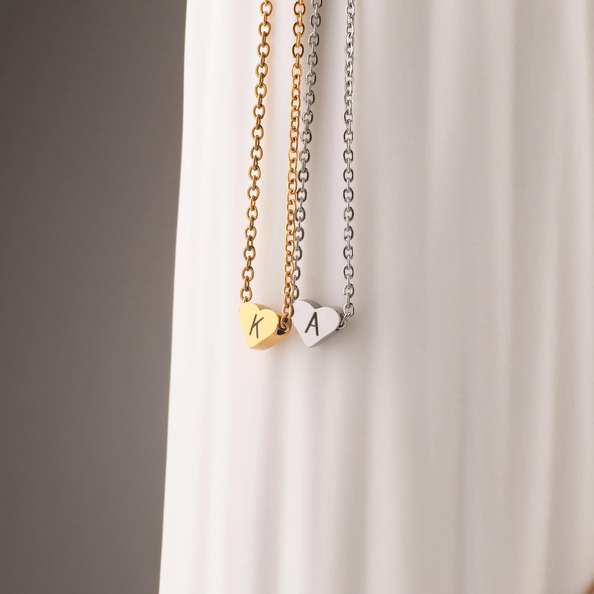 Dainty Heart Initial Necklace - Image 5