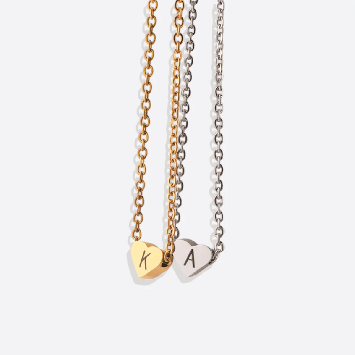 Dainty Heart Initial Necklace - Image 9