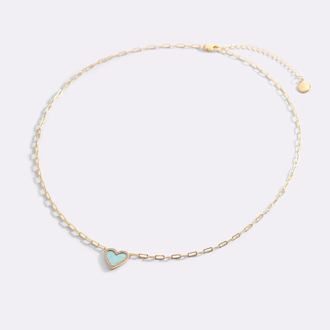 Dainty Heart Paperclip Necklace - Image 23