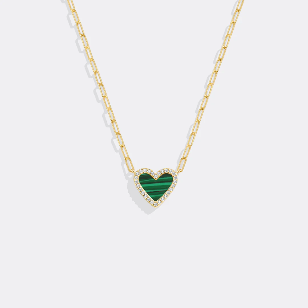 Dainty Heart Paperclip Necklace - Image 4