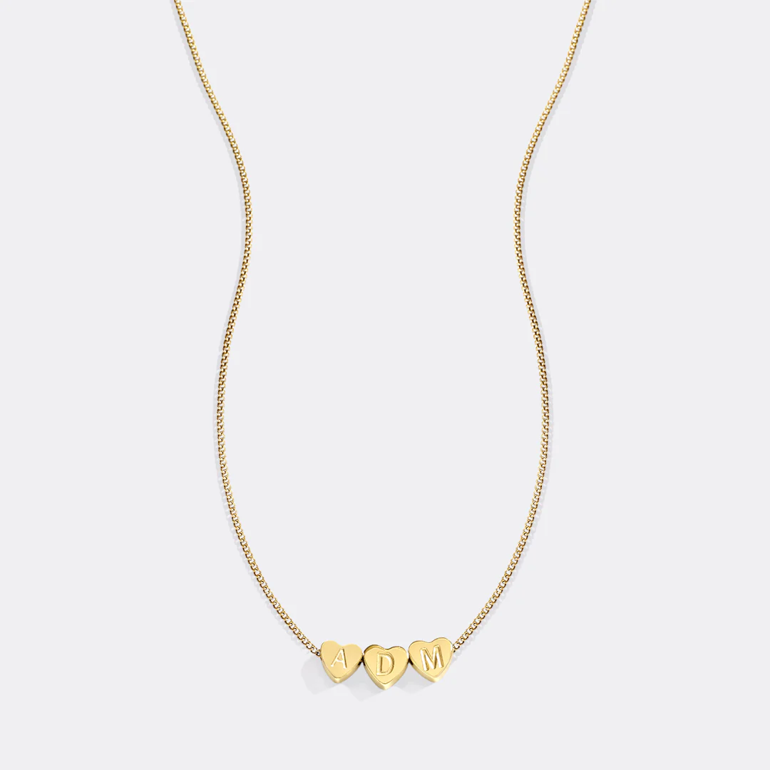 Dainty Heart Stacking Initial Necklace - Image 10