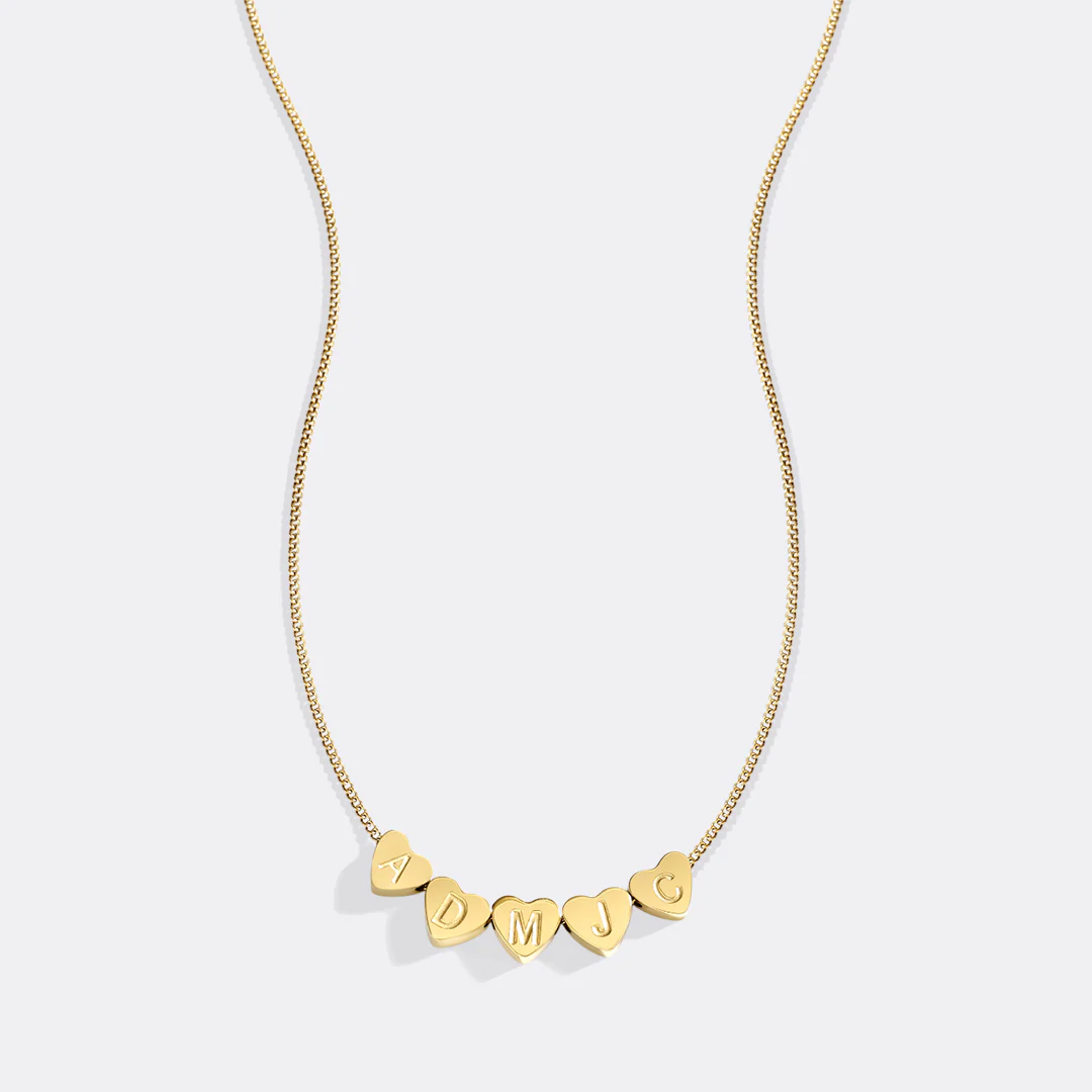 Dainty Heart Stacking Initial Necklace - Image 14