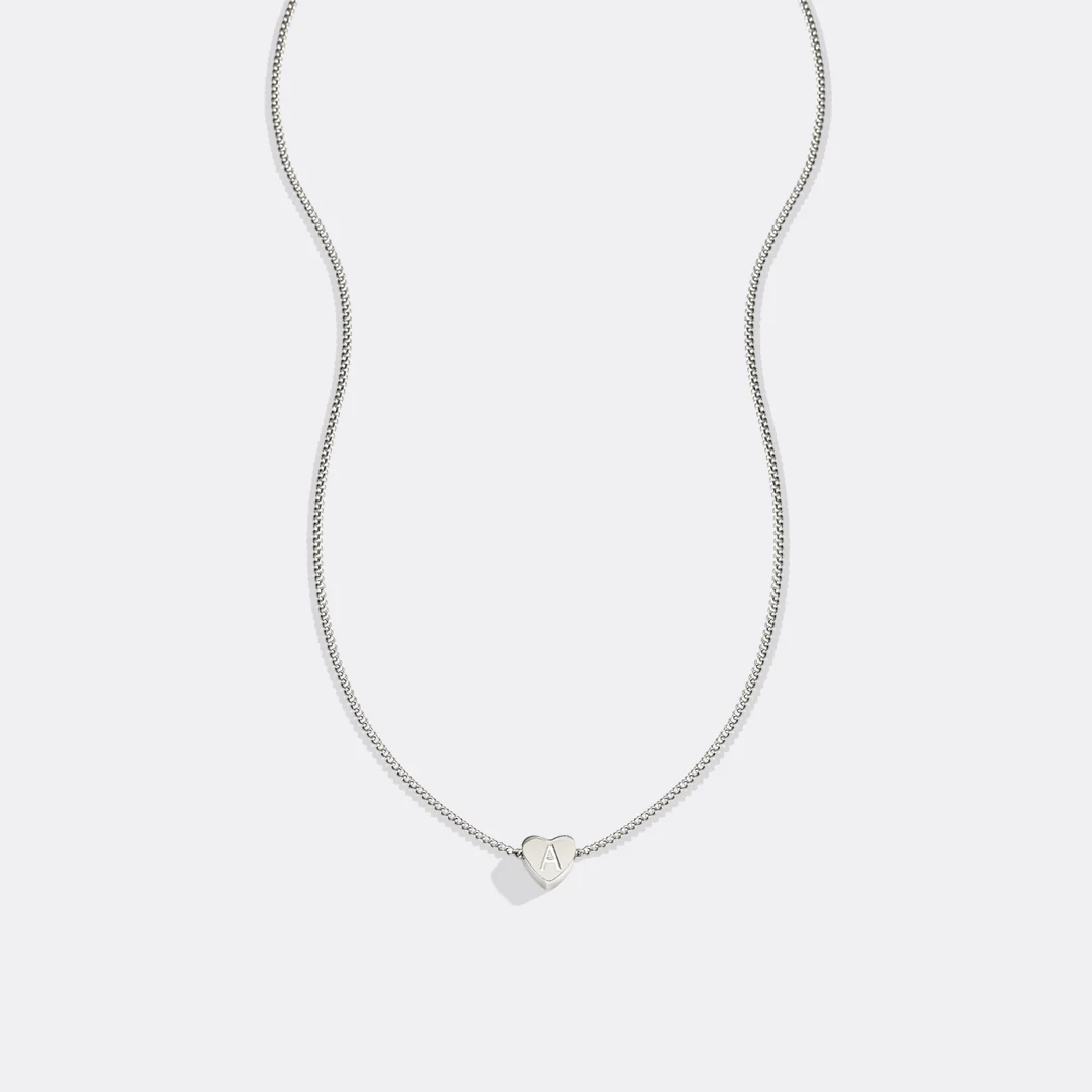 Dainty Heart Stacking Initial Necklace - Image 16