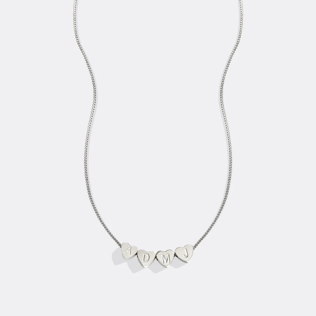 Dainty Heart Stacking Initial Necklace - Image 22