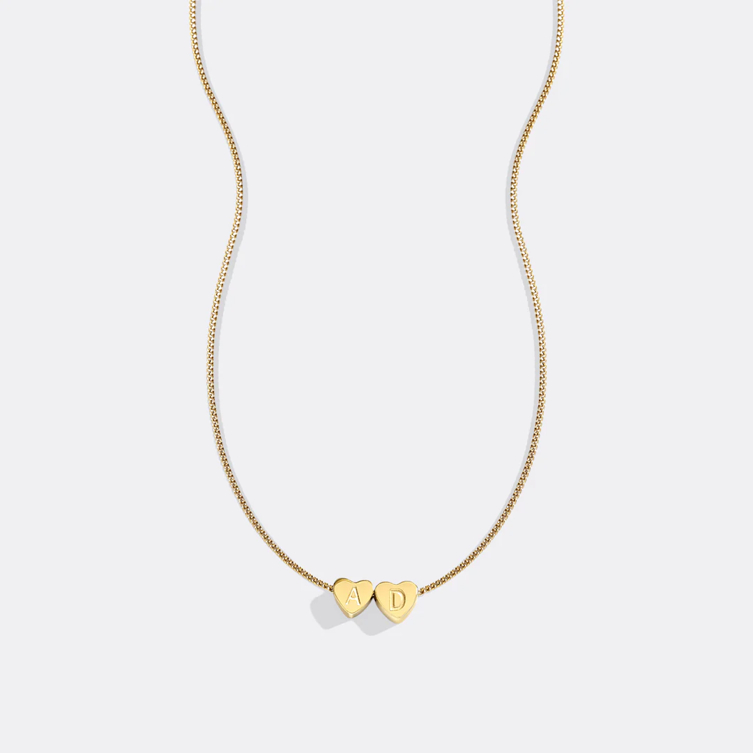 Dainty Heart Stacking Initial Necklace - Image 8