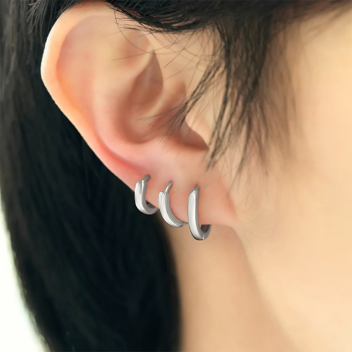Dainty Huggie Hoop Earrings - Image 14