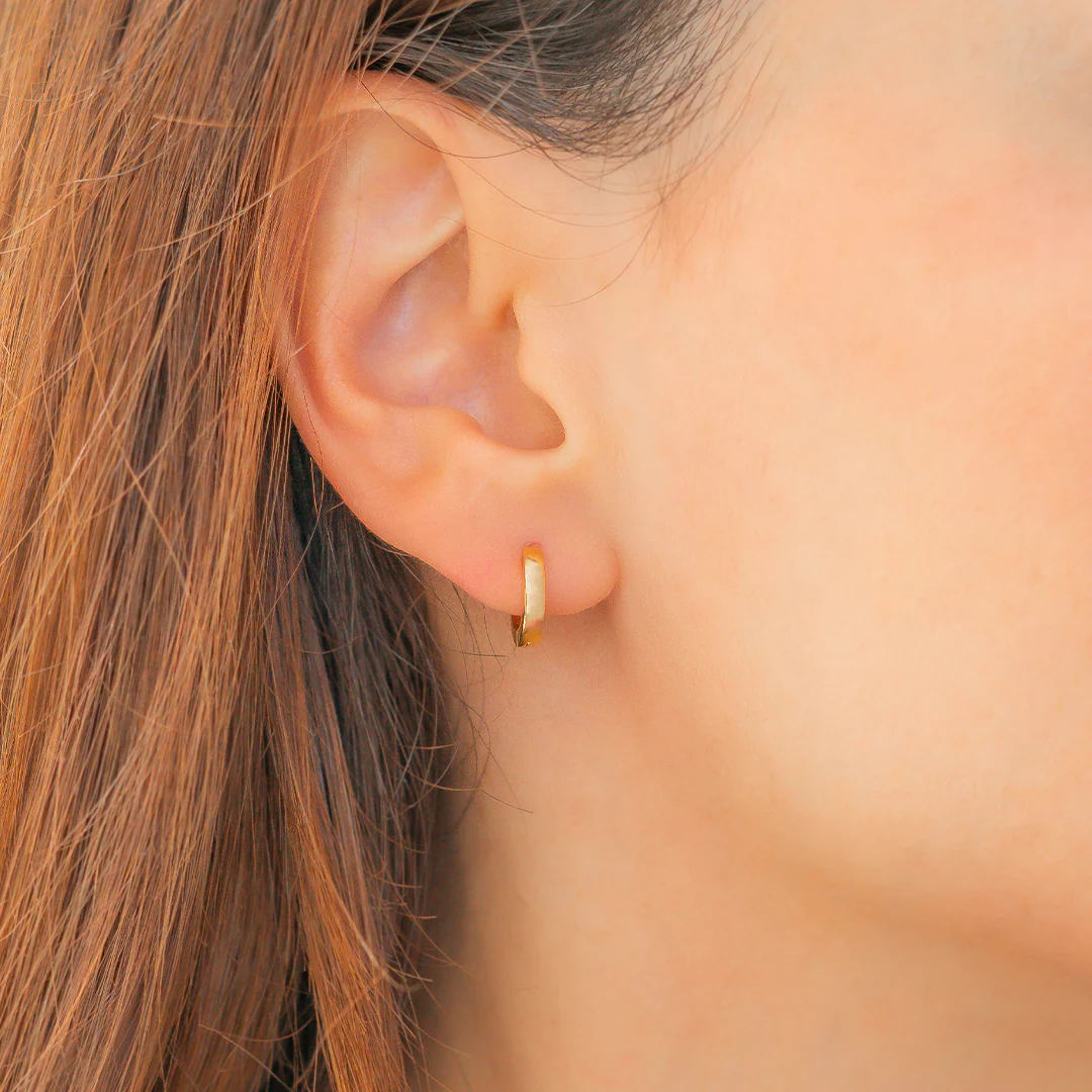 Dainty Huggie Hoop Earrings - Image 3