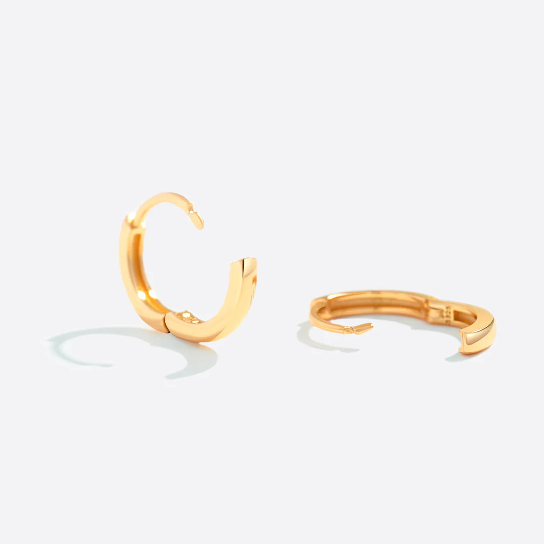 Dainty Huggie Hoop Earrings - Image 6
