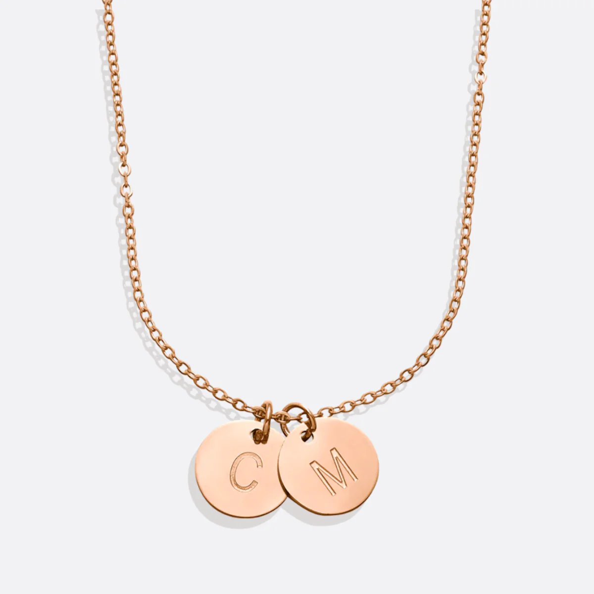Dainty Disc Initial Necklace - Image 14