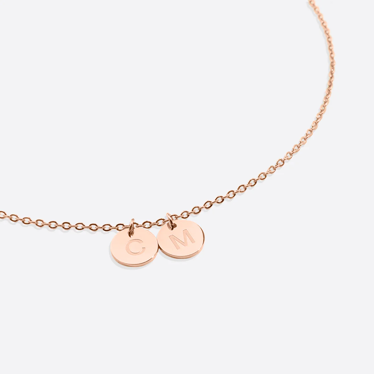 Dainty Disc Initial Necklace - Image 24