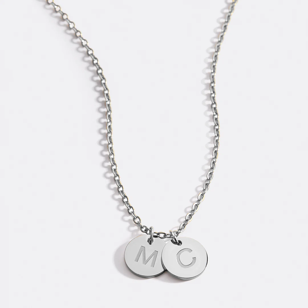 Dainty Disc Initial Necklace - Image 47