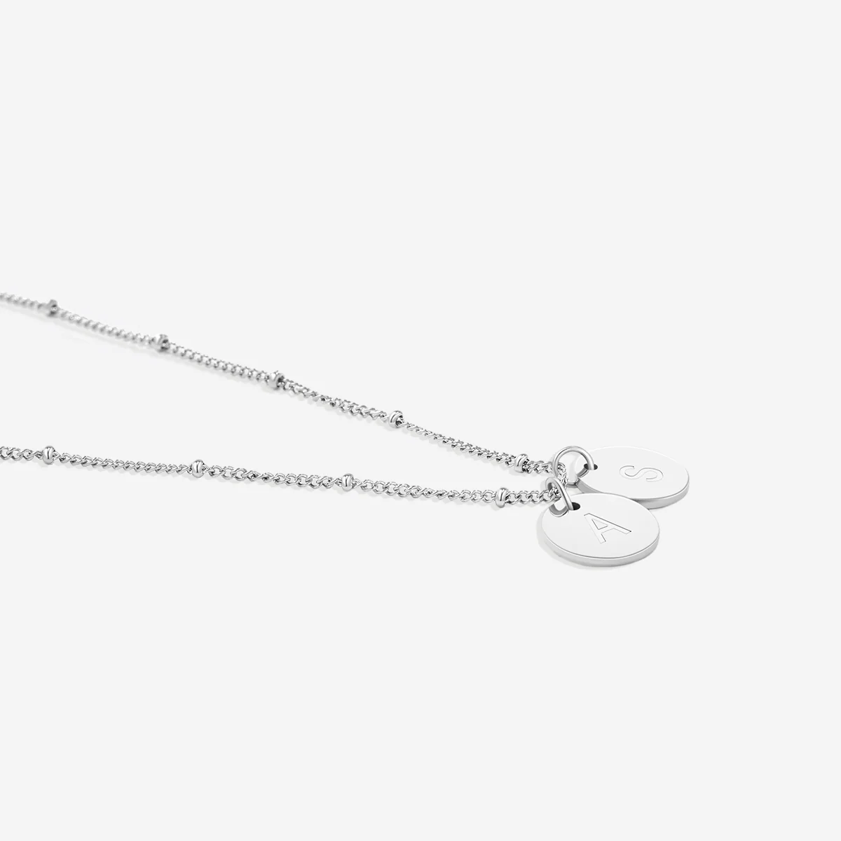 Dainty Disc Initial Necklace - Image 50