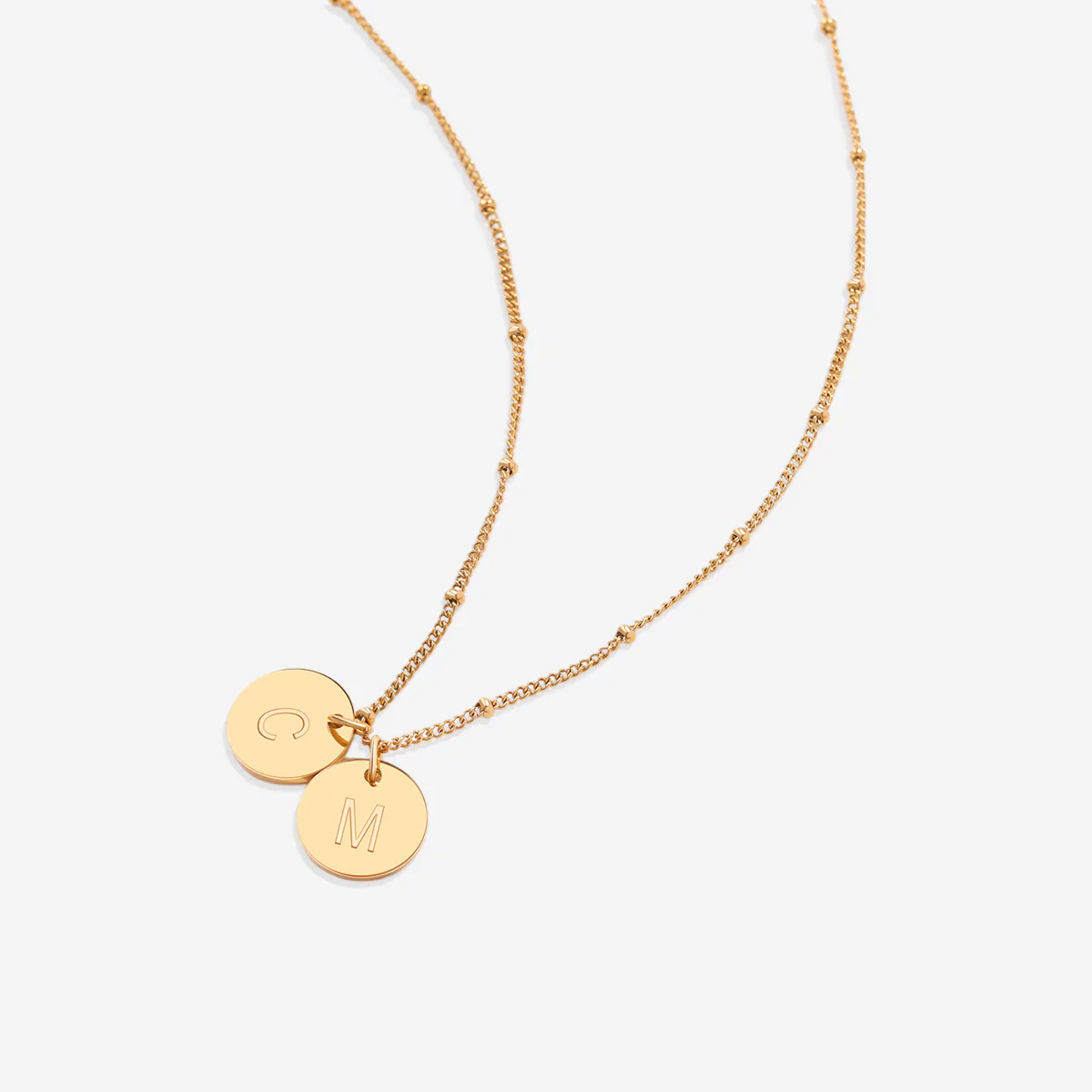 Dainty Disc Initial Necklace - Image 54