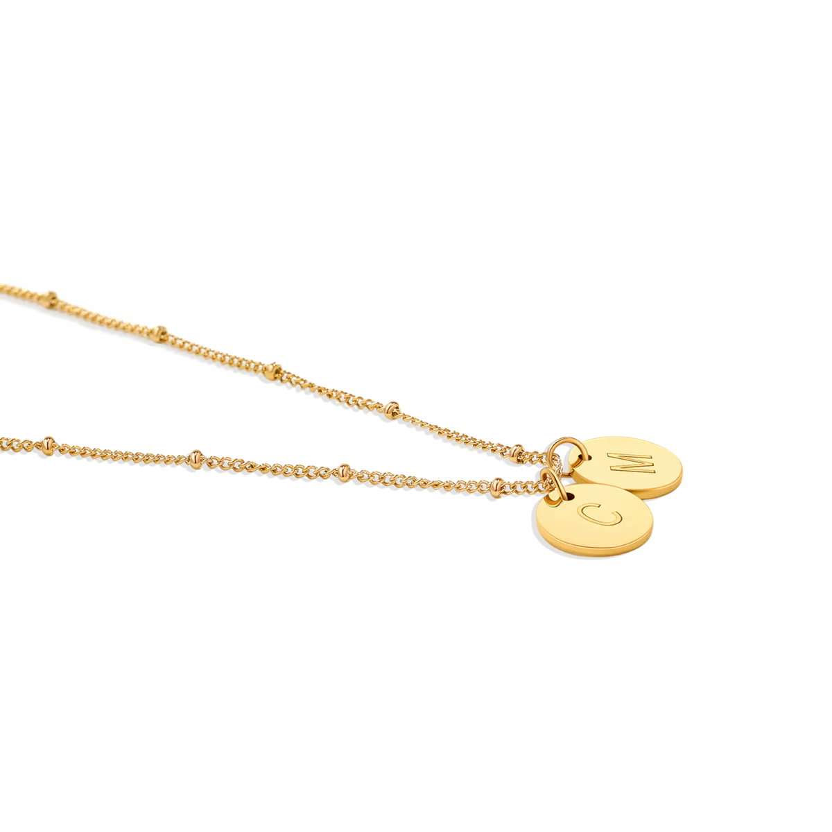 Dainty Disc Initial Necklace - Image 58
